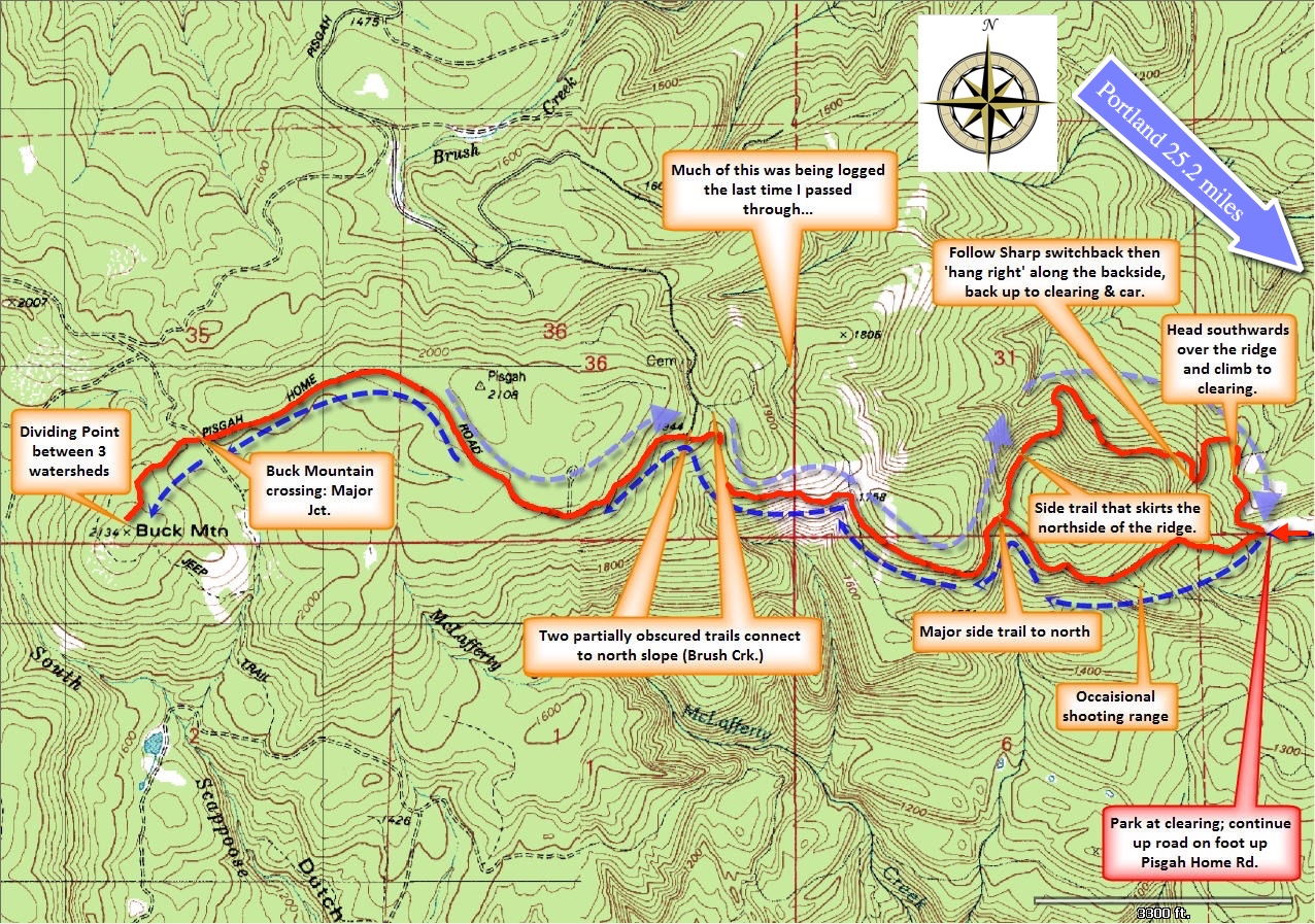 Buck Mountain/Pisgah Home Road loop.